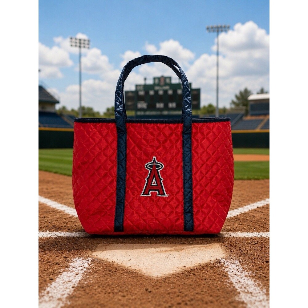 ANAHEIM ANGELS QUILTED TOTE BAG - 19x12x6.5